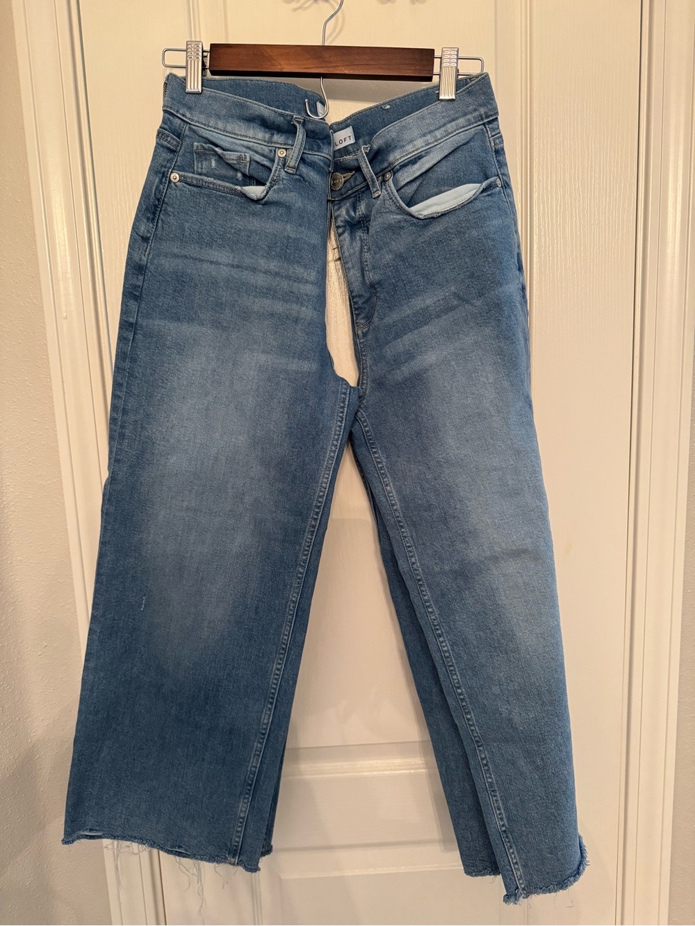 Loft cropped wide leg jeans 2 pair